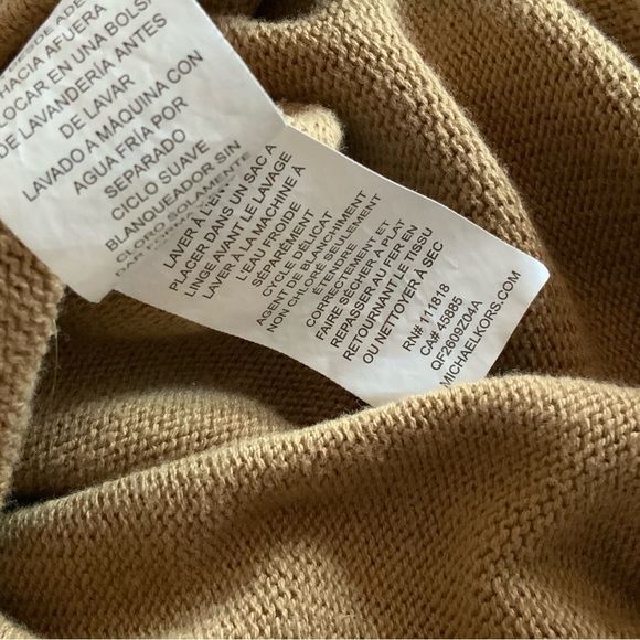Michael Kors Cocoa Sweater High Low Zipper Slits - Picture 6 of 6